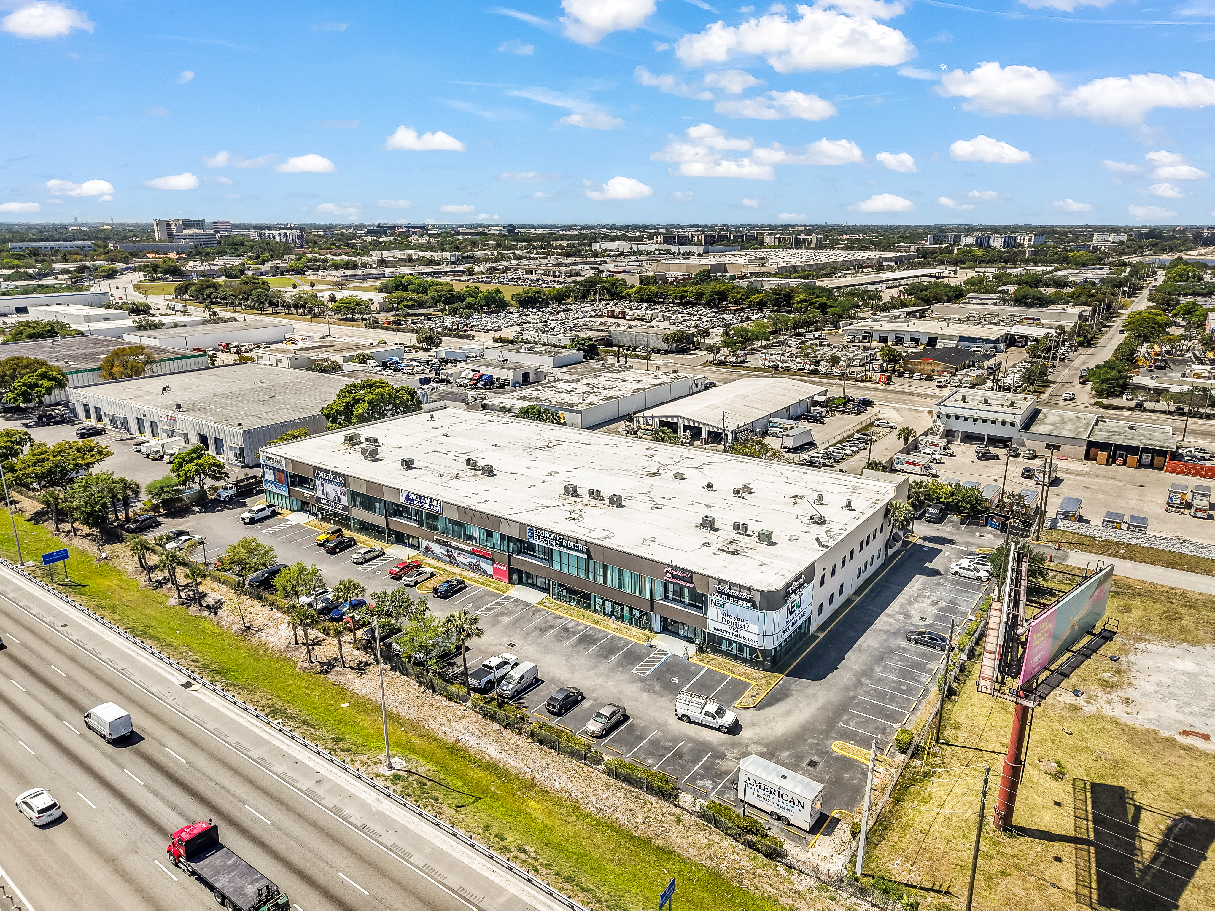 Aerial view of South Florida retail investment property